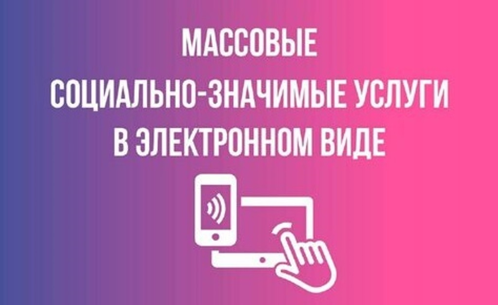 Предоставление массовых социально значимых услуг  в электронном формате.